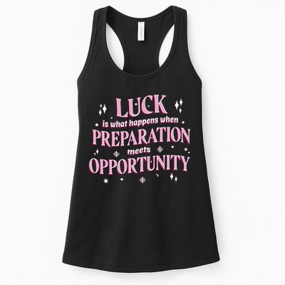 Luck Preparation Opportunity Womens Tank Top