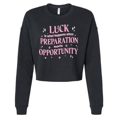 Luck Preparation Opportunity Cropped Pullover Crew