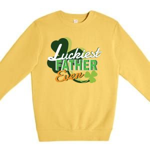 Luckiest Father Ever Premium Crewneck Sweatshirt