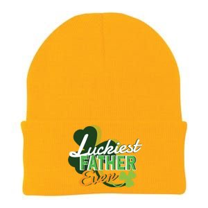 Luckiest Father Ever Knit Cap Winter Beanie