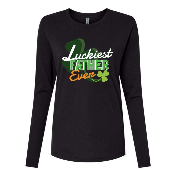 Luckiest Father Ever Womens Cotton Relaxed Long Sleeve T-Shirt