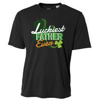 Luckiest Father Ever Cooling Performance Crew T-Shirt