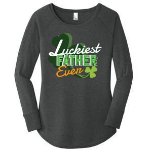 Luckiest Father Ever Women's Perfect Tri Tunic Long Sleeve Shirt