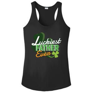 Luckiest Father Ever Ladies PosiCharge Competitor Racerback Tank