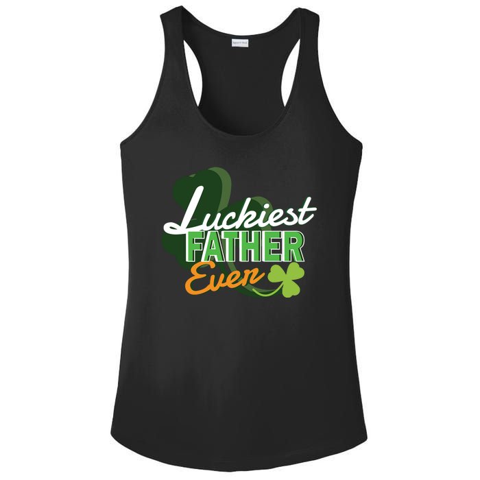 Luckiest Father Ever Ladies PosiCharge Competitor Racerback Tank