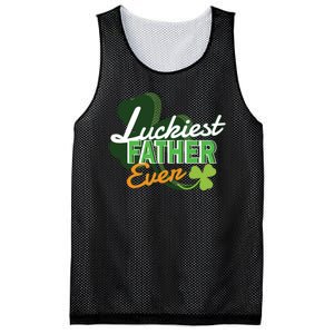 Luckiest Father Ever Mesh Reversible Basketball Jersey Tank