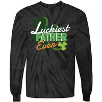 Luckiest Father Ever Tie-Dye Long Sleeve Shirt