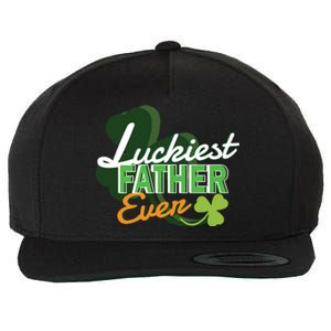 Luckiest Father Ever Wool Snapback Cap