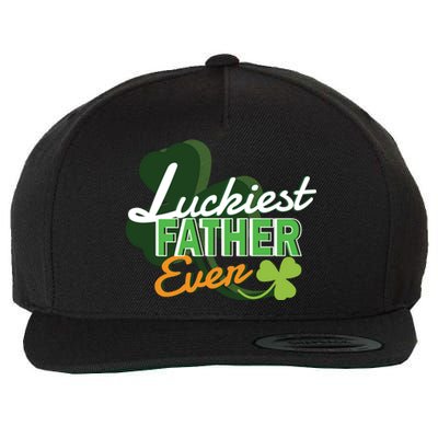 Luckiest Father Ever Wool Snapback Cap