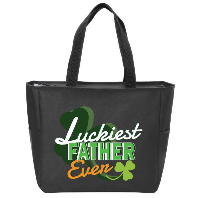 Luckiest Father Ever Zip Tote Bag