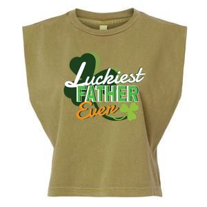 Luckiest Father Ever Garment-Dyed Women's Muscle Tee