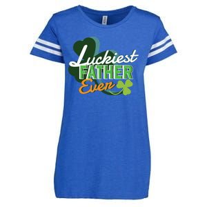 Luckiest Father Ever Enza Ladies Jersey Football T-Shirt