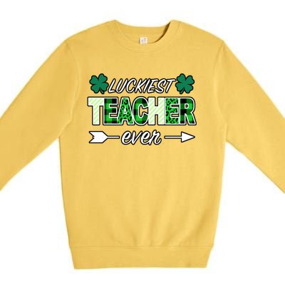 Luckiest Teacher Ever Premium Crewneck Sweatshirt