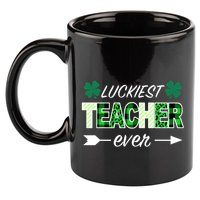 Luckiest Teacher Ever 11oz C Handle Ceramic Mug