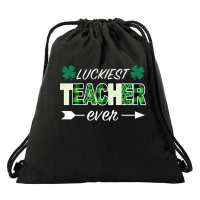 Luckiest Teacher Ever Drawstring Bag