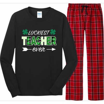 Luckiest Teacher Ever Long Sleeve Pajama Set