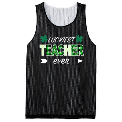 Luckiest Teacher Ever Mesh Reversible Basketball Jersey Tank