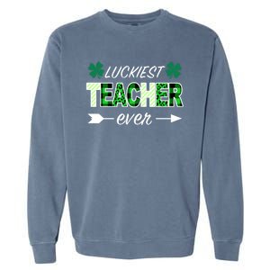 Luckiest Teacher Ever Garment-Dyed Sweatshirt