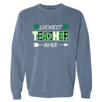 Luckiest Teacher Ever Garment-Dyed Sweatshirt