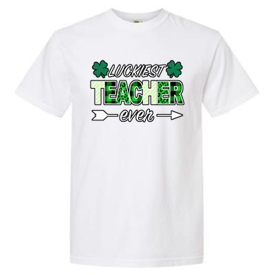 Luckiest Teacher Ever Garment-Dyed Heavyweight T-Shirt