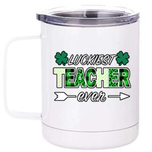 Luckiest Teacher Ever 12 oz Stainless Steel Tumbler Cup