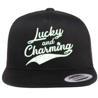 Lucky and Charming St Patrick's Day Flat Bill Trucker Hat