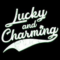 Lucky and Charming St Patrick's Day Flat Bill Trucker Hat