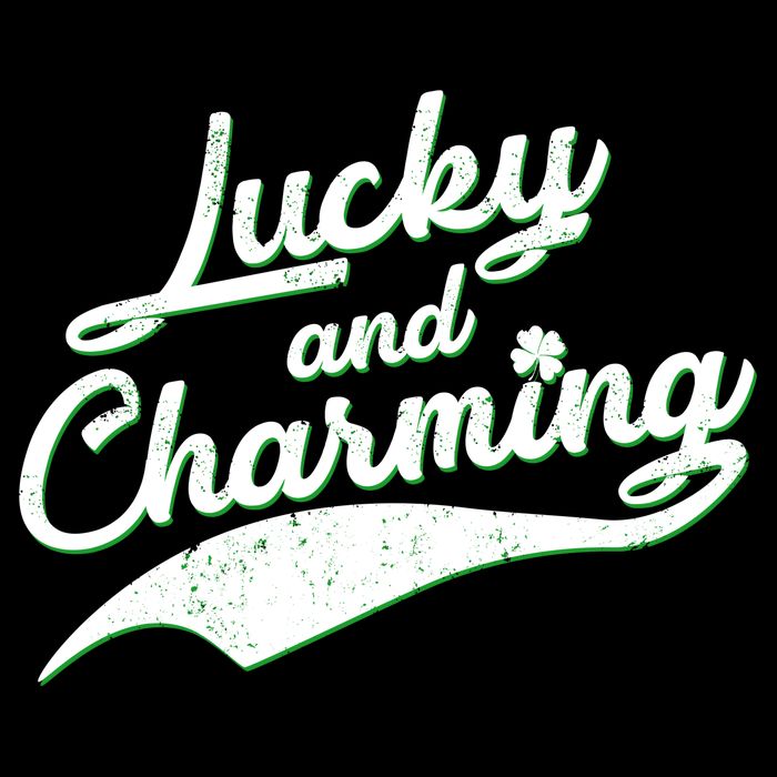 Lucky and Charming St Patrick's Day Cropped Pullover Crew