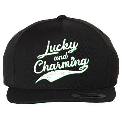 Lucky and Charming St Patrick's Day Wool Snapback Cap