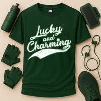 Lucky and Charming St Patrick's Day Cooling Performance Crew T-Shirt