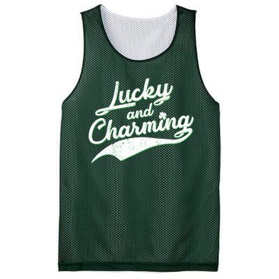 Lucky and Charming St Patrick's Day Mesh Reversible Basketball Jersey Tank