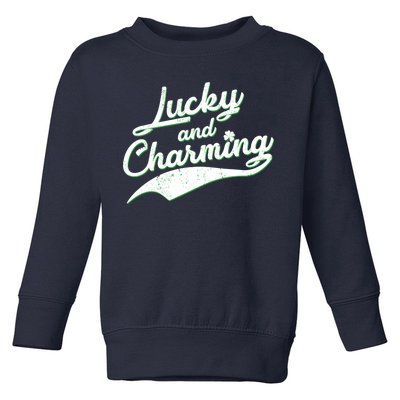 Lucky and Charming St Patrick's Day Toddler Sweatshirt