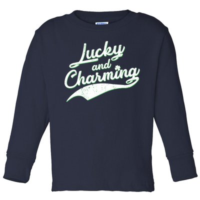 Lucky and Charming St Patrick's Day Toddler Long Sleeve Shirt