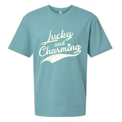 Lucky and Charming St Patrick's Day Sueded Cloud Jersey T-Shirt