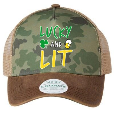 Lucky And Lit St. Patrick's Day Legacy Tie Dye Trucker Hat
