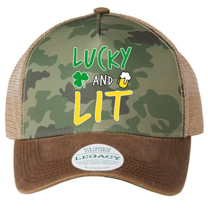 Lucky And Lit St. Patrick's Day Legacy Tie Dye Trucker Hat