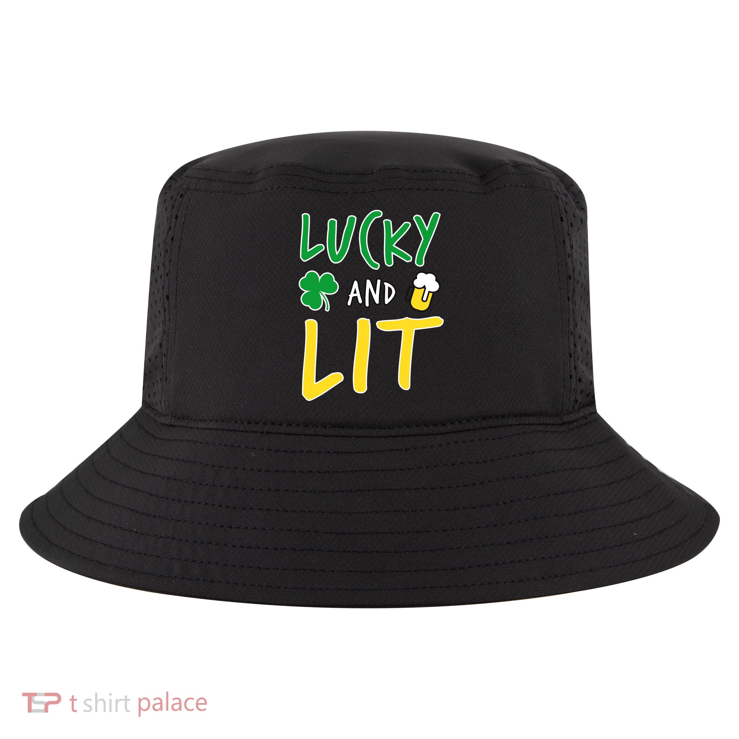 Lucky And Lit St. Patrick's Day Cool Comfort Performance Bucket Hat