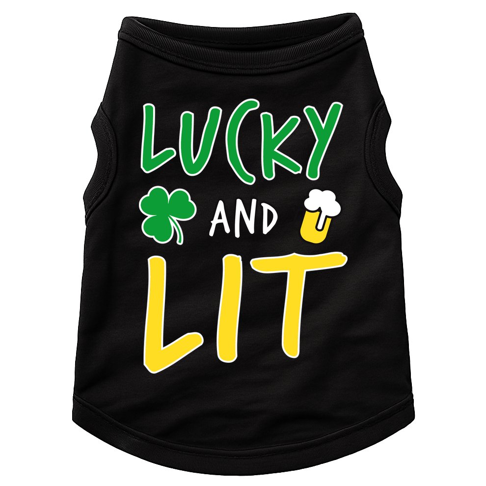 Lucky And Lit St. Patrick's Day Doggie Tank