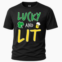 Lucky And Lit St. Patrick's Day Cooling Performance Crew T-Shirt