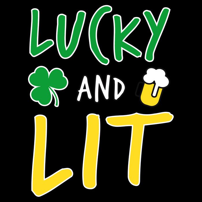 Lucky And Lit St. Patrick's Day 7-Panel Snapback Hat