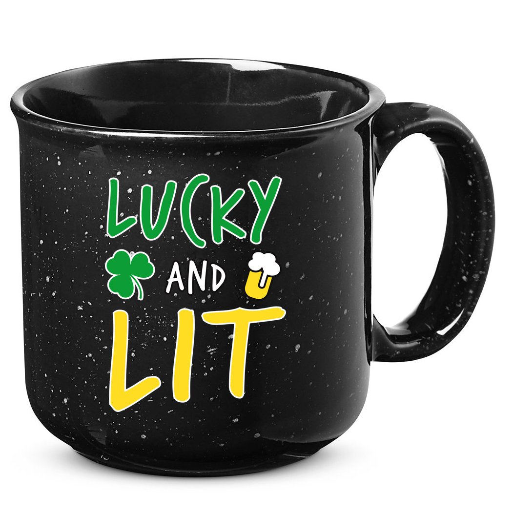 Lucky And Lit St. Patrick's Day 15oz Campfire Ceramic Mug