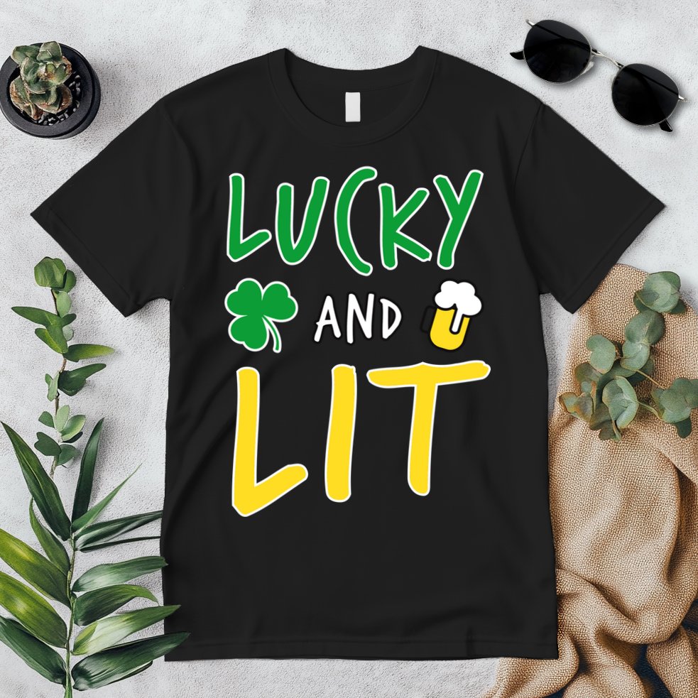 Lucky And Lit St. Patrick's Day Premium T-Shirt
