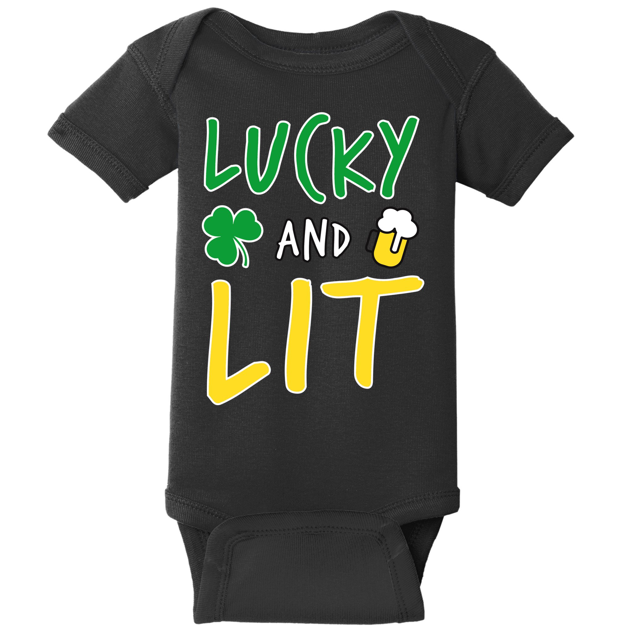 Lucky And Lit St. Patrick's Day Baby Bodysuit