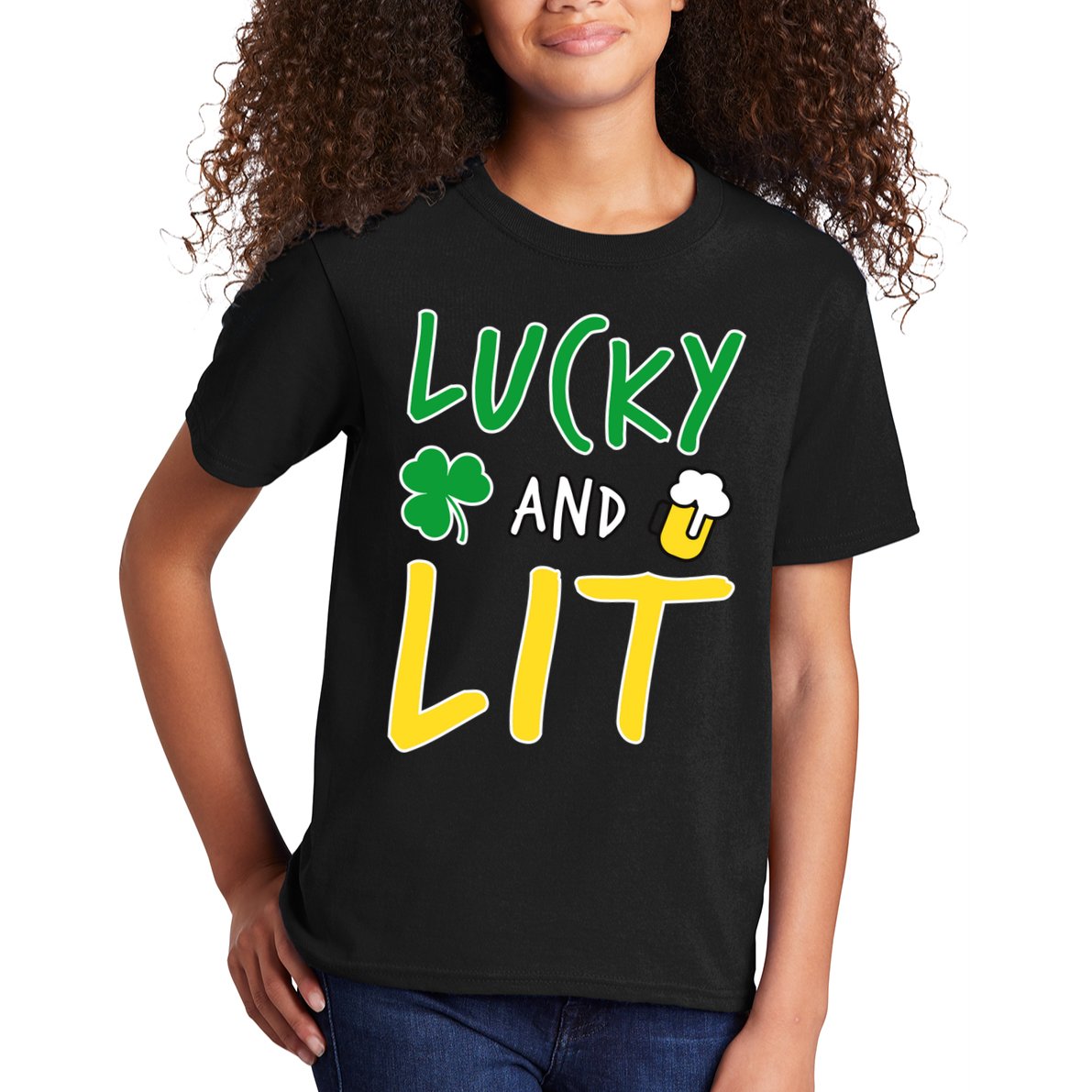 Lucky And Lit St. Patrick's Day Kids T-Shirt