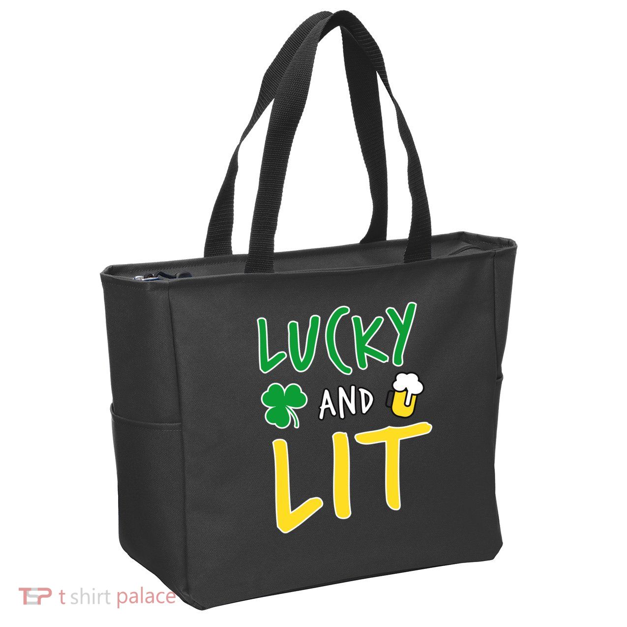 Lucky And Lit St. Patrick's Day Zip Tote Bag
