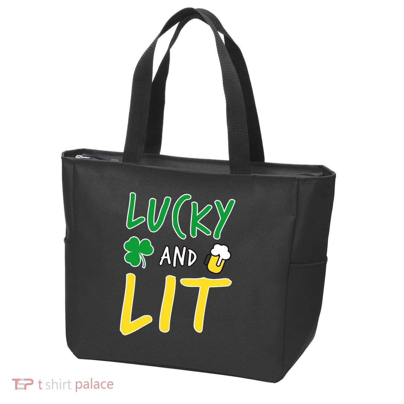Lucky And Lit St. Patrick's Day Zip Tote Bag