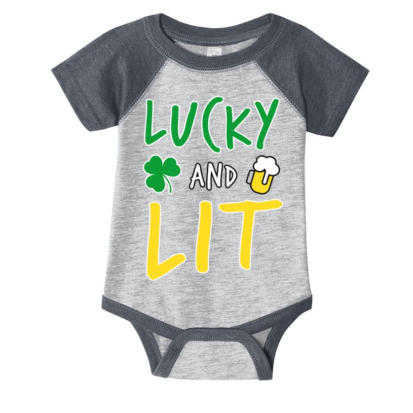 Lucky And Lit St. Patrick's Day Infant Baby Jersey Bodysuit
