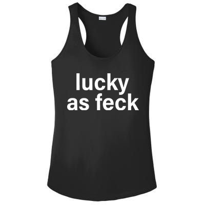 Lucky As Feck Ladies PosiCharge Competitor Racerback Tank