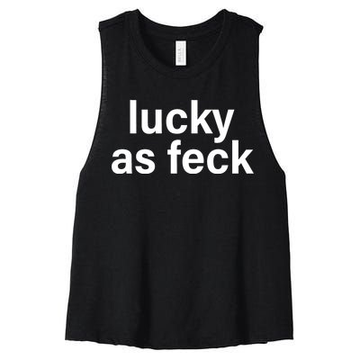 Lucky As Feck Women's Racerback Cropped Tank