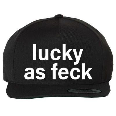 Lucky As Feck Wool Snapback Cap